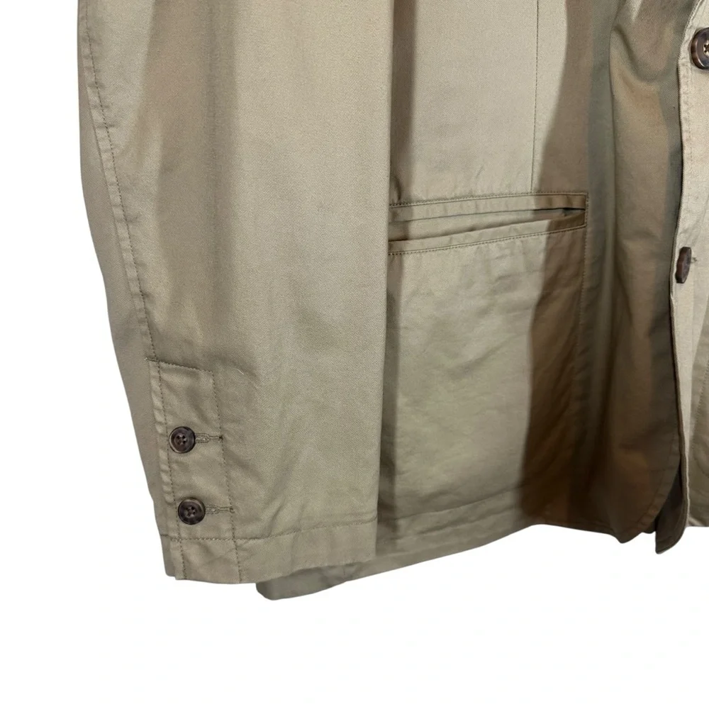 DULUTH Men's 3 XL 2 Button Sports Blazer Jacket Kahki Cotton